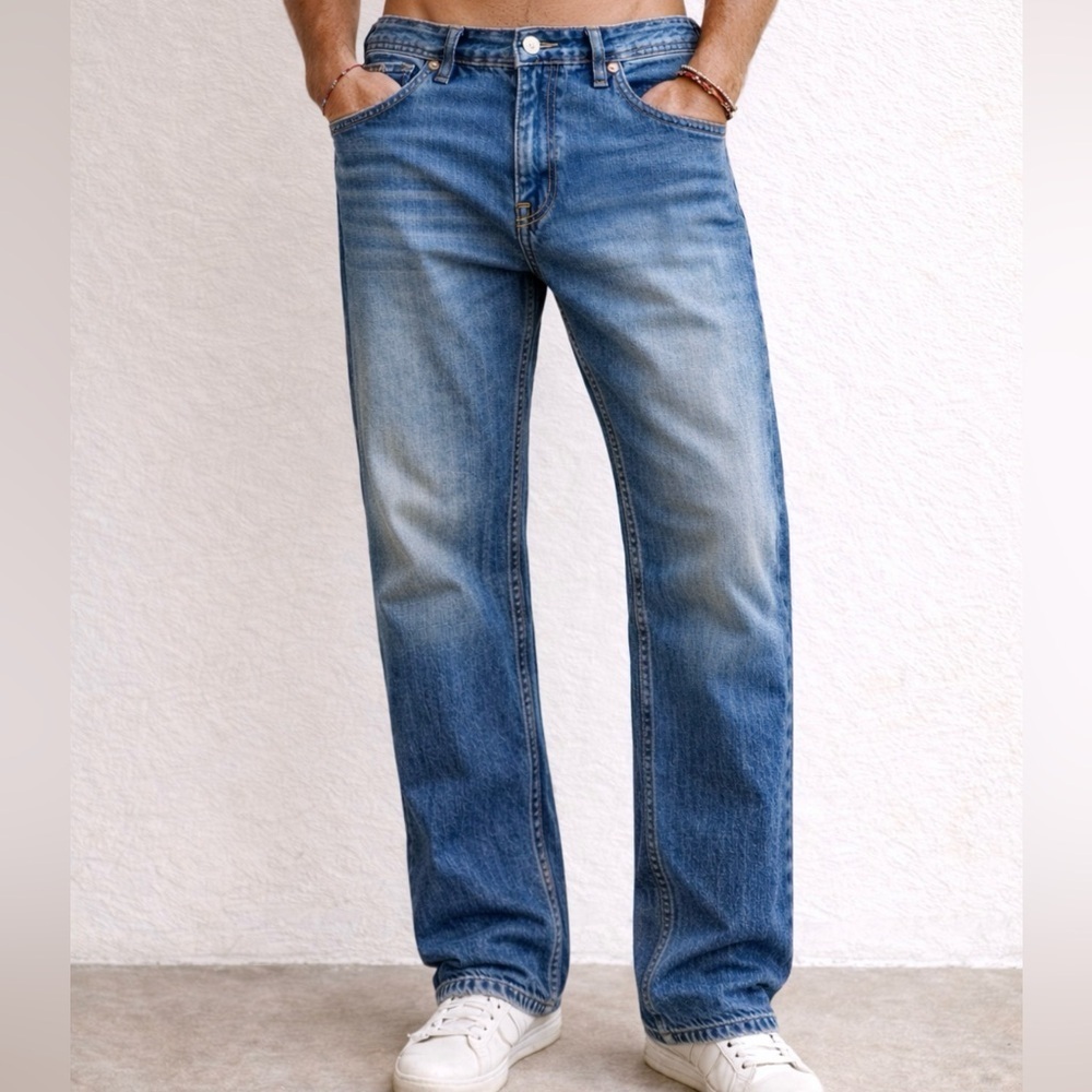 Love Moschino Designer Denim Jeans Mens 38 BNWT Blue Italian Denim